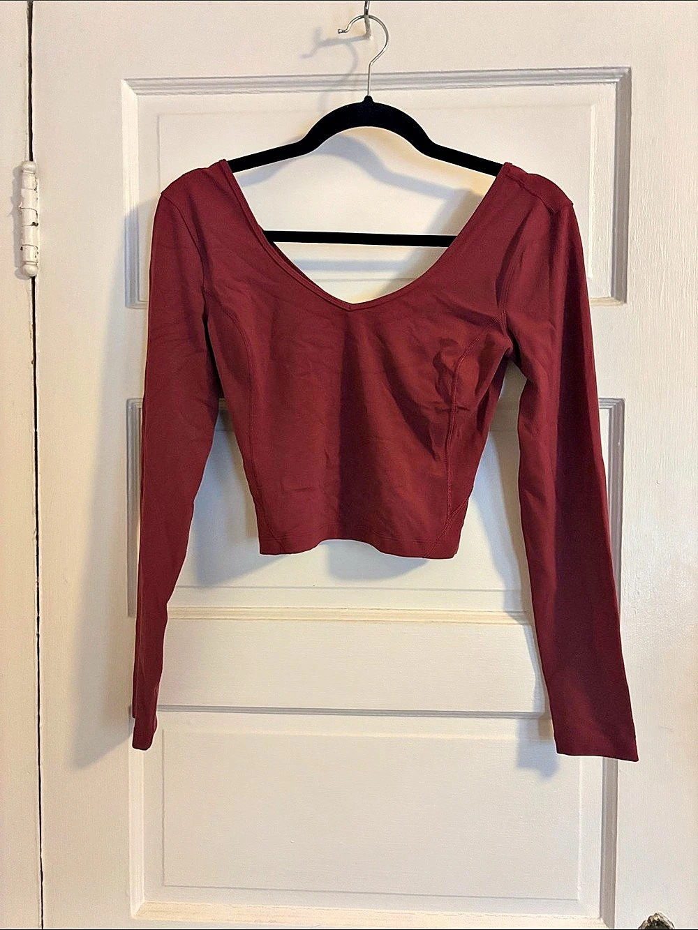 Lululemon Align Long Sleeve Shirt Crop Top in Red